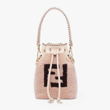 Fendi Women Mon Tresor Pink Sheepskin Mini-Bag