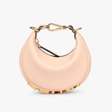 Fendi Women Nano Fendigraphy Pink Leather Charm