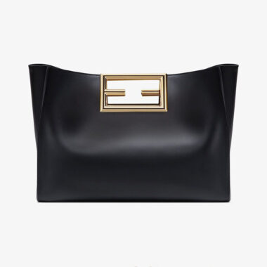 Fendi Women Way Medium Made of Camellia-Colored Leather Bag-black