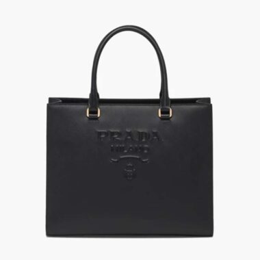 Prada Women Medium Saffiano Leather Handbag-Black