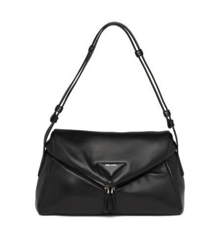 Prada Women Padded Nappa Leather Prada Signaux Bag-Black