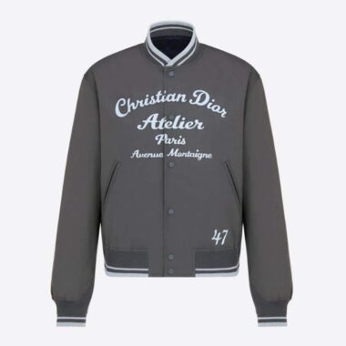 Dior Men Christian Dior Atelier Teddy Blouson Gray Technical Faille