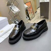 Dior Women Code Loafer Black Brushed Calfskin (1)