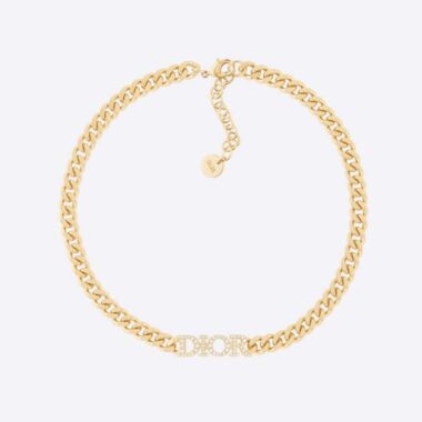 Dior Women Dio(r)evolution Choker Gold-Finish Metal and White Crystals