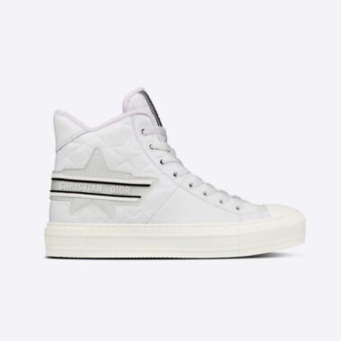 Dior Unisex Walk N Dior Star Sneaker White Dior Etoile Embossed Lambskin and Calfskin