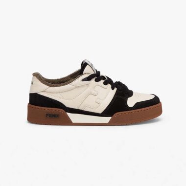 Fendi Unisex Match Low Tops in Black Suede