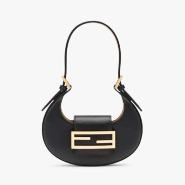 Fendi Women Cookie Black Leather Mini Bag