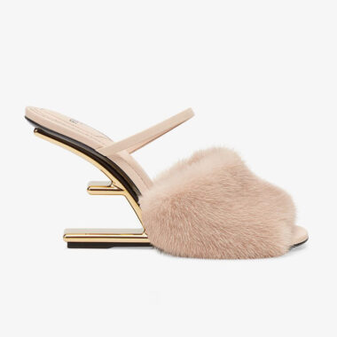 Fendi Women First Pink Mink High-Heeled Sandals