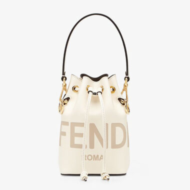 Fendi Women Mon Tresor Leather Mini Bag-White