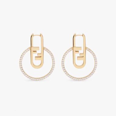 Fendi Women O Lock Earrings Gold-Colored