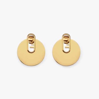 Fendi Women O Lock Earrings Gold-Colored