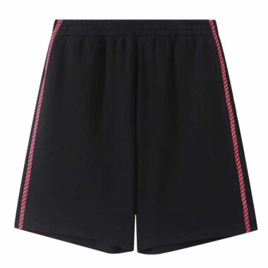 Gucci GG Men Viscose Shorts with Interlocking G Black Cotton Jersey Jacquard