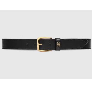 Gucci Unisex GG Belt with Square Buckle and Interlocking G 3.6 cm Width