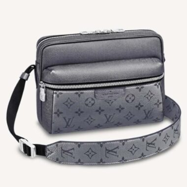 Louis Vuitton LV Men Outdoor Messenger Bag Gunmetal Gray Monogram Coated Canvas