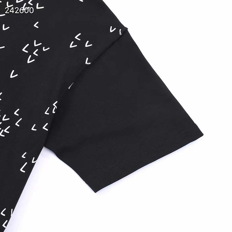 Louis Vuitton LV Men Spread Embroidered T-Shirt Cotton Black Regular Fit -  LULUX
