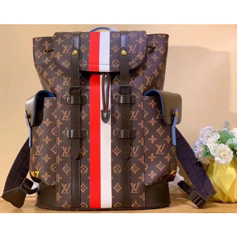 Louis Vuitton LOUIS VUITTON rucksack backpack monogram LV friend dragon Christopher  PM canvas brown men's M45617