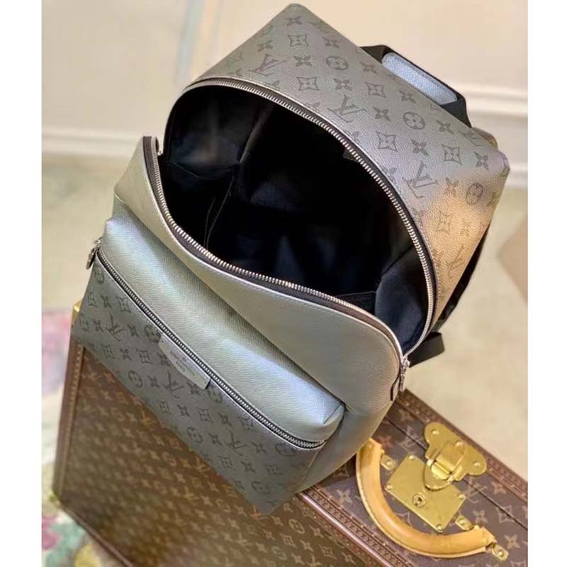 Louis Vuitton Discovery Backpack PM, Gunmetal Grey, Preowned in Box WA001