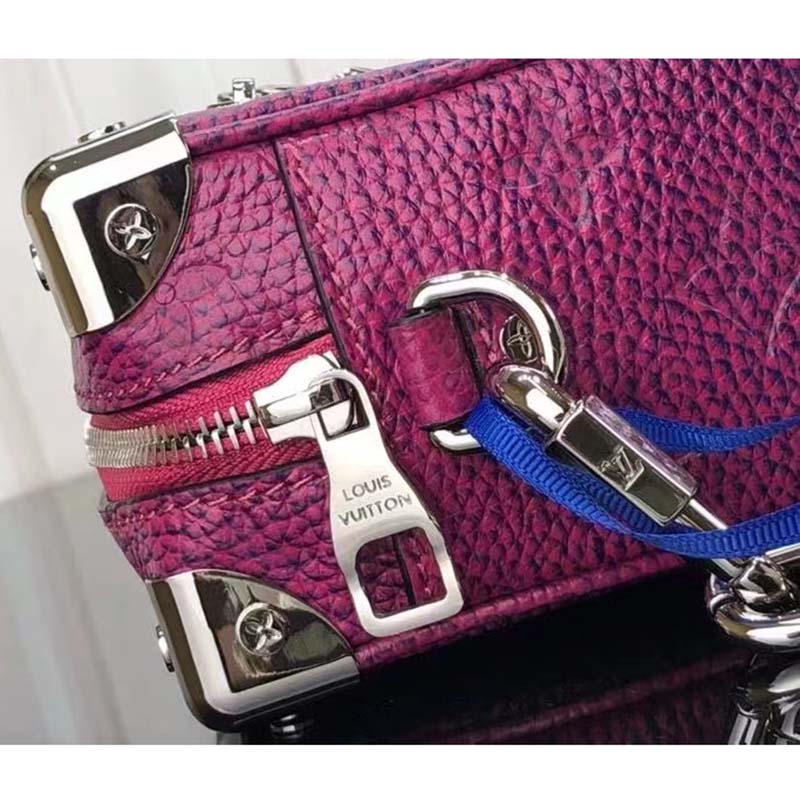 Louis Vuitton Mini Soft Trunk Taurillon Illusion Blue/Pink in Leather with  Silver-tone - US