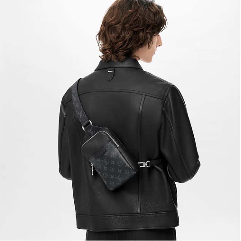 LV Pu Leather Casual Sling bag Louii Vuittto Multi Pochette Sling Bag, 1 kg