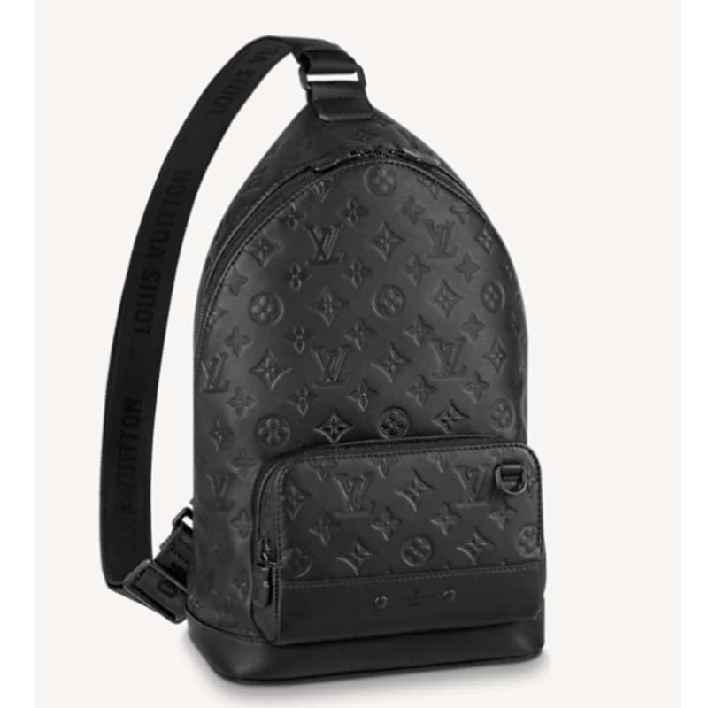 Louis Vuitton Racer Backpack Black Monogram Shadow Leather at 1stDibs
