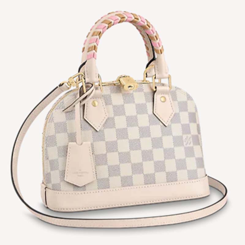 Alma bb silk handbag Louis Vuitton Beige in Silk - 38522950