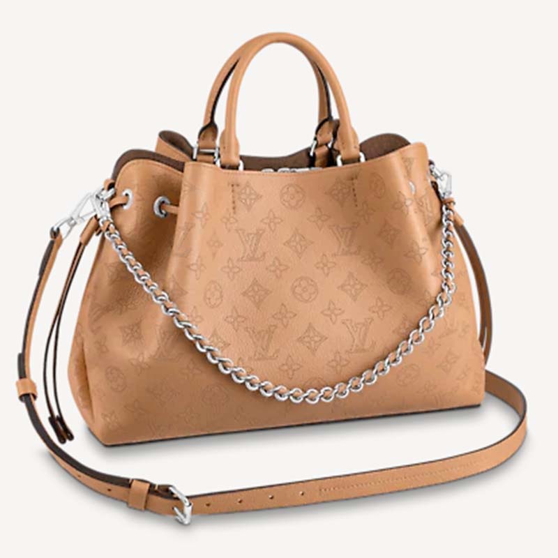 Louis Vuitton Crème Beige and Brown Mahina Perforated Calfskin Leather – I  MISS YOU VINTAGE