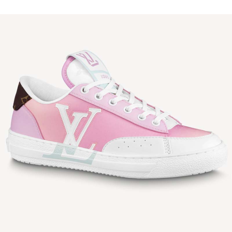 LOUIS VUITTON Charlie Sneakers 38 Rose Clair Pink 1092637