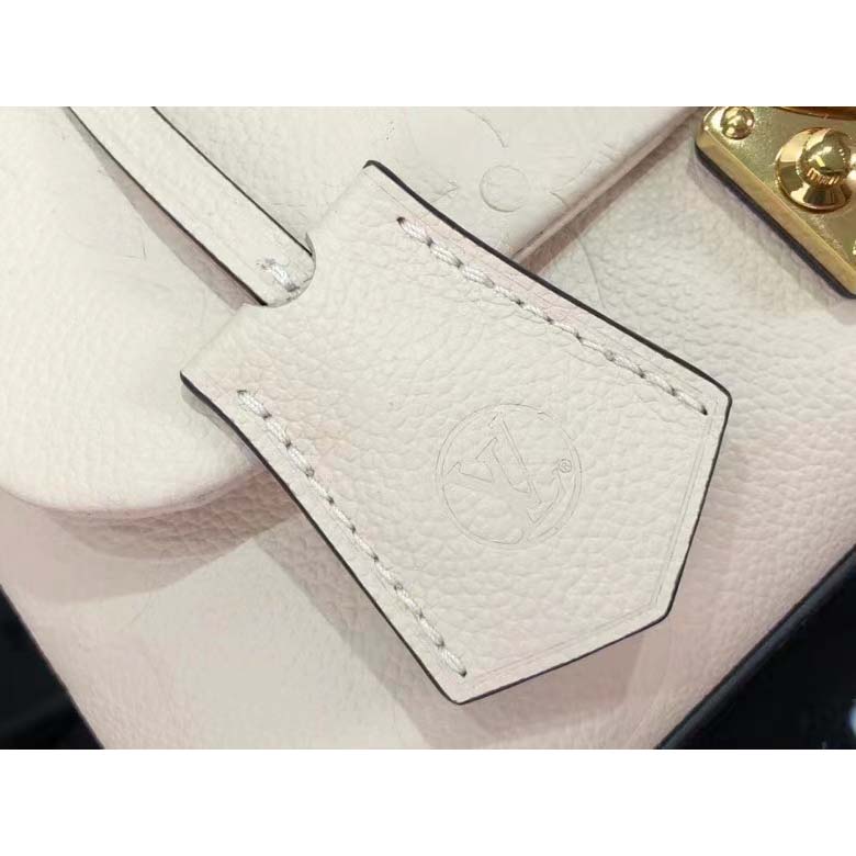 Louis Vuitton LV Women Madeleine BB Handbag Black Beige Embossed Grained  Cowhide Leather - LULUX