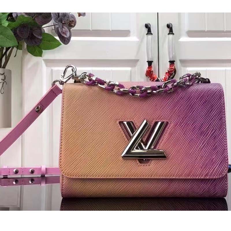 LV Twist MM Epi Leather With Monogram Canvas Pink - LuxuryTastic