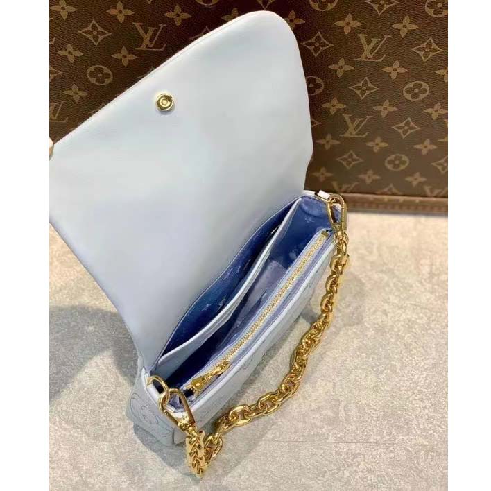 Louis Vuitton Wallet on Strap Bubblegram Leather Blue 156356343