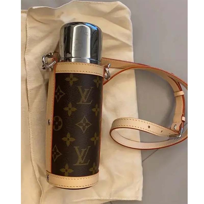 Louis Vuitton Monogram Steel and Canvas Flask Holder