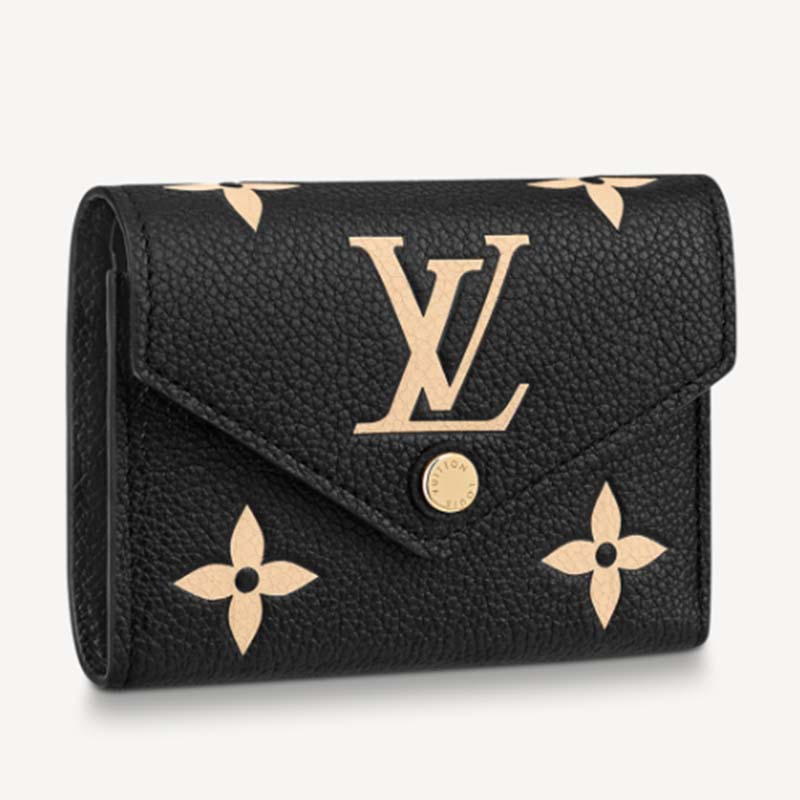 Louis Vuitton Victorine Wallet Black/Beige Monogram Empreinte