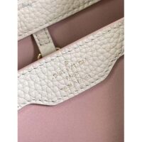 Louis Vuitton LV Women Capucines MM Handbag Pink Taurillon Leather Canvas (8)