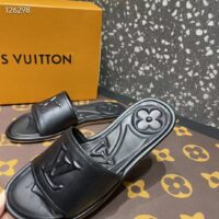 Louis Vuitton LV Women Magnetic Flat Mule Black Lambskin Leather Outsole (1)