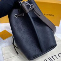 Louis Vuitton LV Women Muria Bucket Bag Black Mahina Perforated Calf Leather (1)