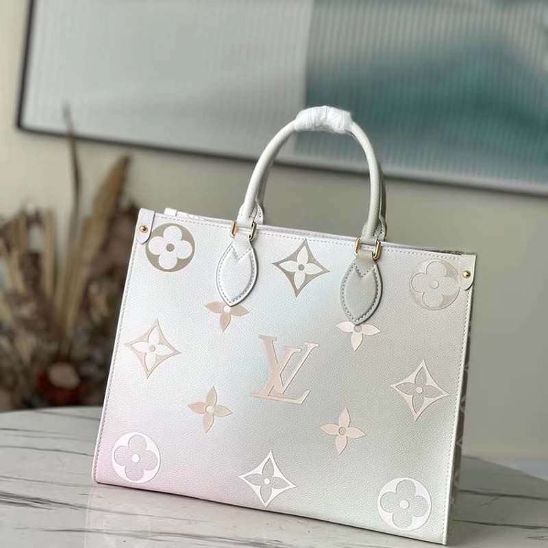 Louis Vuitton Onthego MM Sunset Kaki Coated Canvas Leather Handbag M20510 -  Chronostore