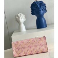 Louis Vuitton LV Women OnTheGo PM Tote Bag Pink Sprayed Embossed Grained Cowhide (7)