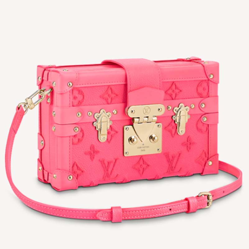 Louis Vuitton Petite Malle Damier Monogram LV Pop Pink in Calf Leather with  SIlver-tone - US