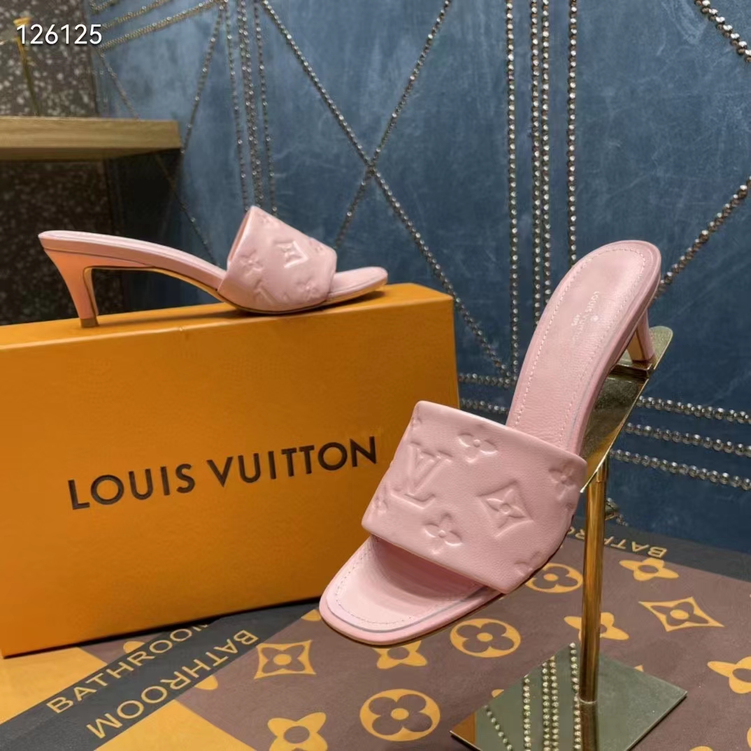 Louis Vuitton, Shoes, 83 Louis Vuitton Revival Mule Pink Low Heel Size 8
