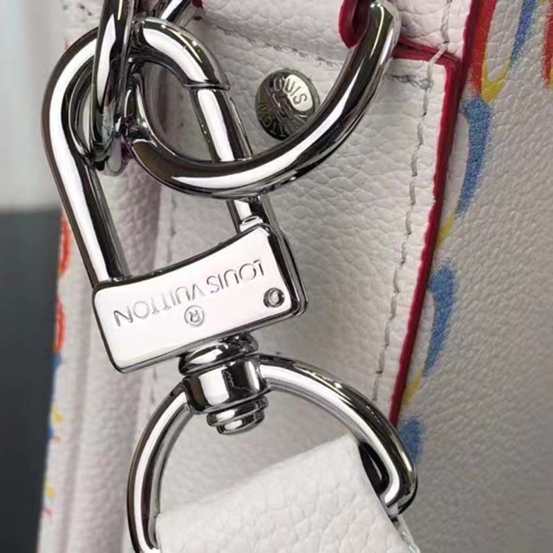 Louis Vuitton Damier Spray Dragonne Key Holder Cowhide Leather in White  with Silver-tone - US