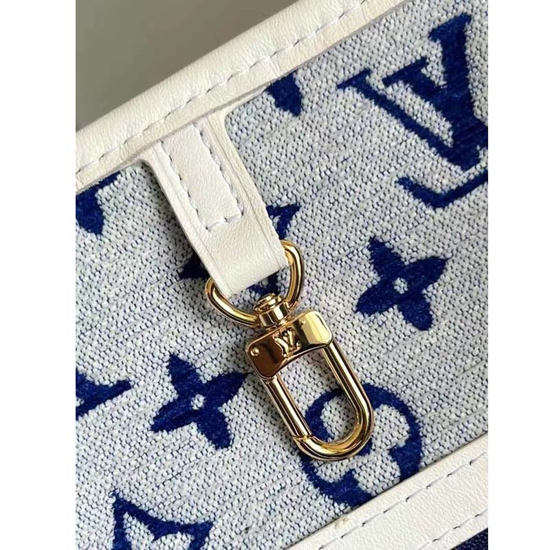 Louis Vuitton Blue Monogram Velvet Jacquard Match Neverfull QJB4FIJ9BB000