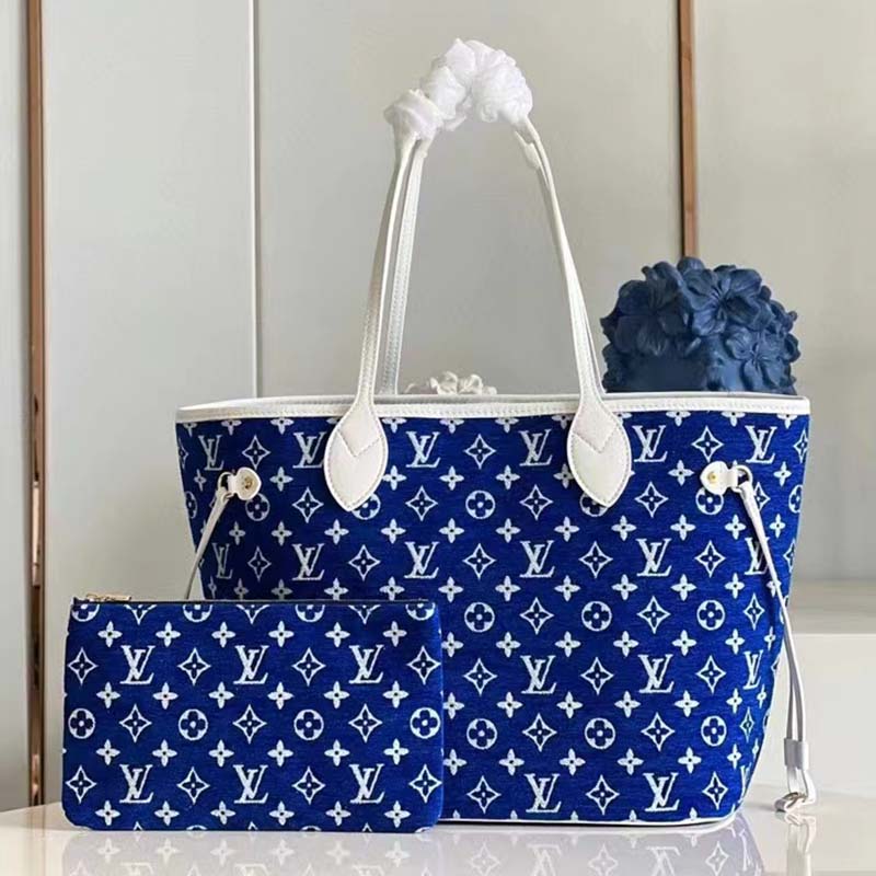 Louis Vuitton Neverfull LV Escale MM Bleu in Coated Canvas/Cowhide Leather  with Silver-tone - US