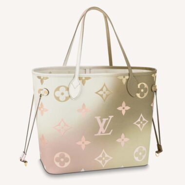 Louis Vuitton Women Neverfull MM Tote Sunset Kaki Monogram Coated Canvas