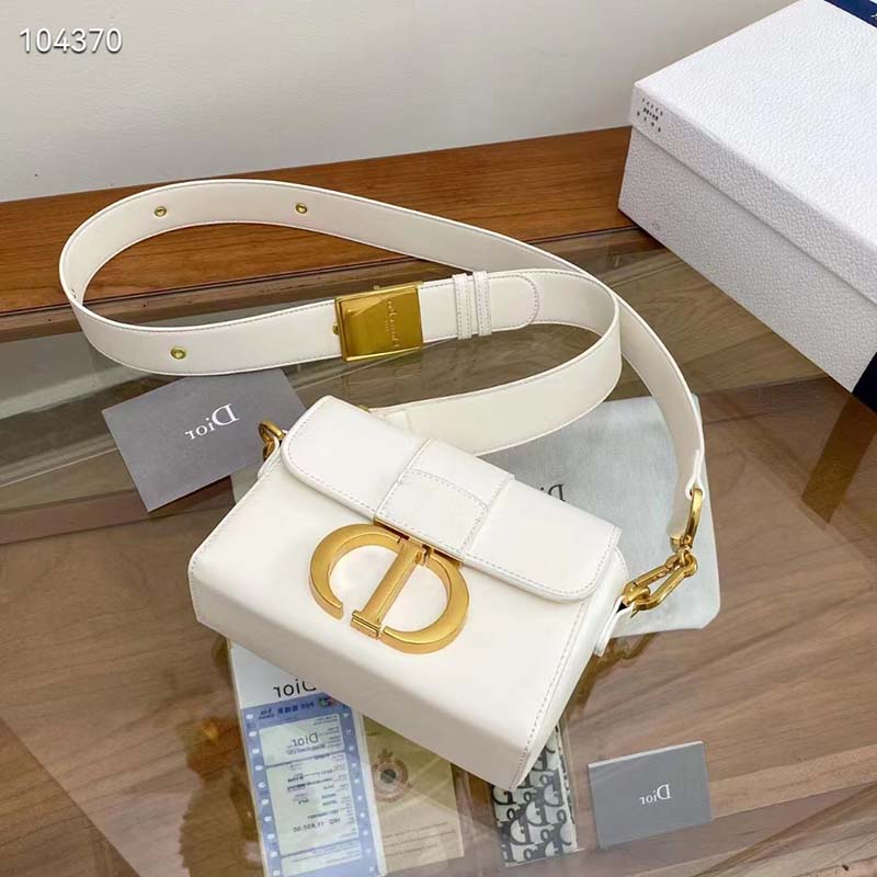Dior - 30 Montaigne Bag Latte Box Calfskin - Women