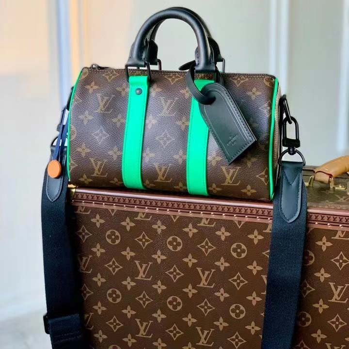 Louis Vuitton Keepall Bandouliere 25 Monogram Embossed Minty Green