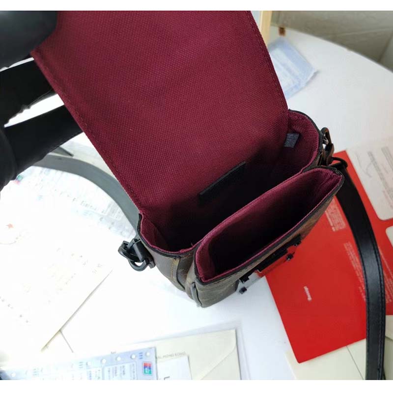 S-Lock Vertical wearable wallet Monogram Macassar - Bags