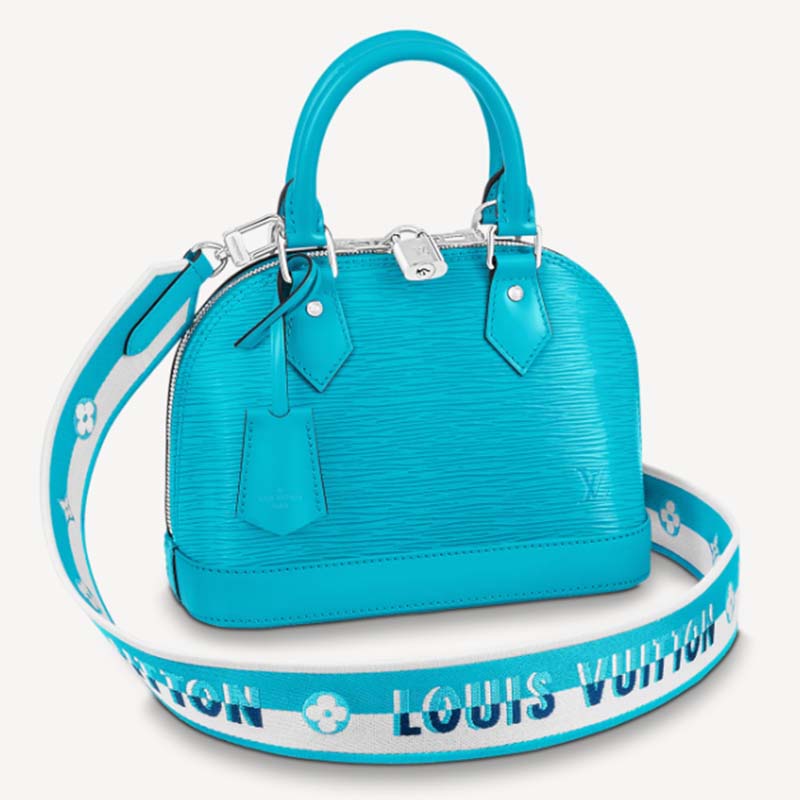 LOUIS VUITTON Women's Alma PM32 Patent leather in Turquoise