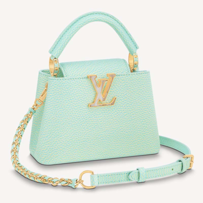 LV Vert d'eau Green Seashell-effect Capucines XS Wallet – Brands Lover