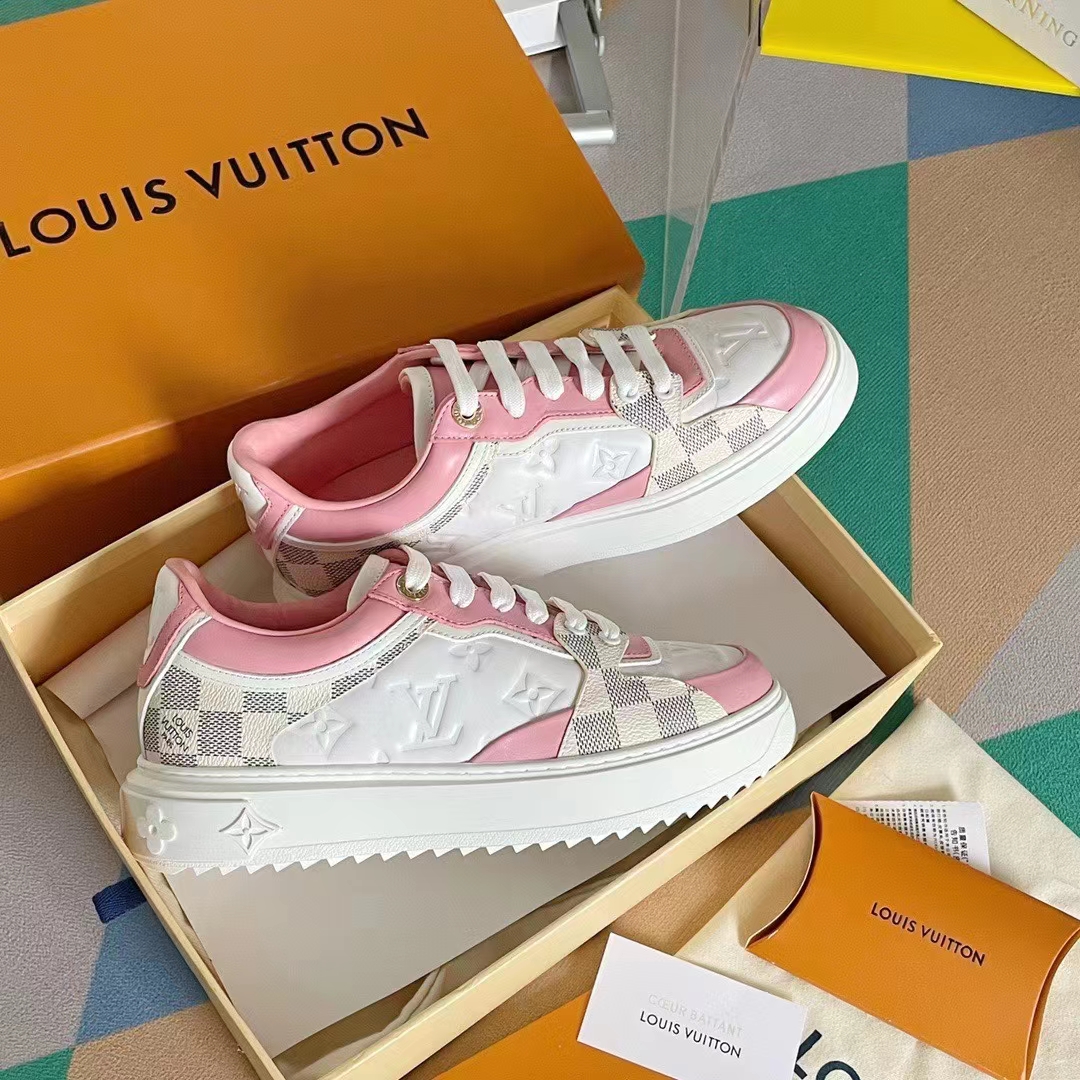 Buy Louis Vuitton Wmns Time Out Sneaker 'Pink Monogram' - 1A5U0X