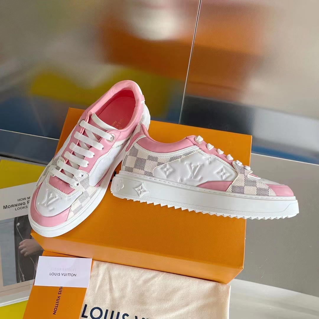Louis Vuitton Women's Time Out Sneakers Limited Edition Colored Monogram  Giant Pink 2113902